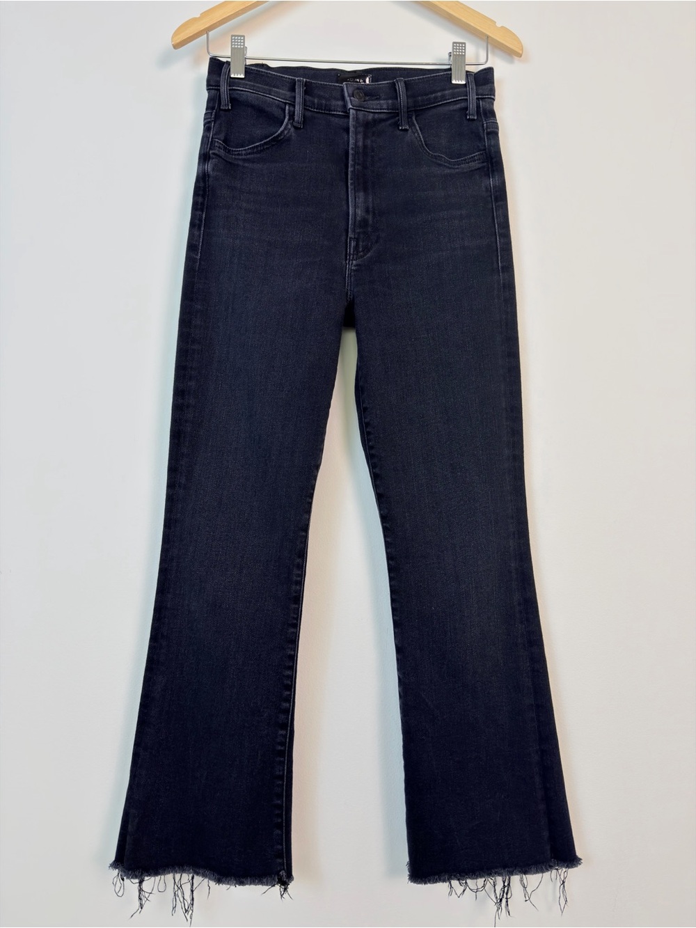 Mother The Hustler Ankle Fray Jeans 27 Dark Wash